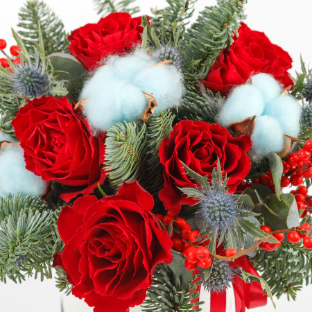 Букет в коробке Снежная гармония