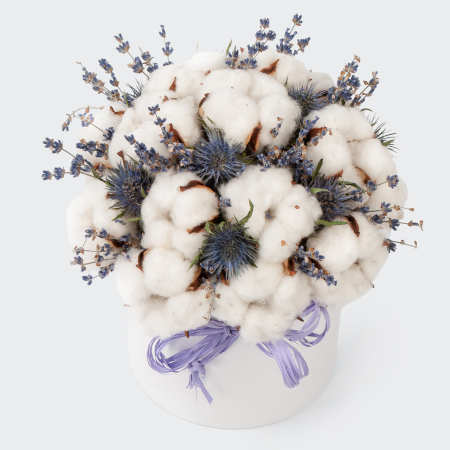 Букет в коробке Жемчуг облаков