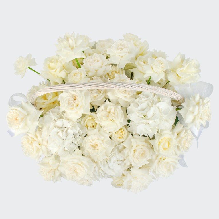 Композиция в корзине Тайна Снежной королевы