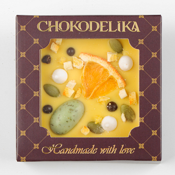 Шоколад белый Лимон и меренги с украшением (35г)