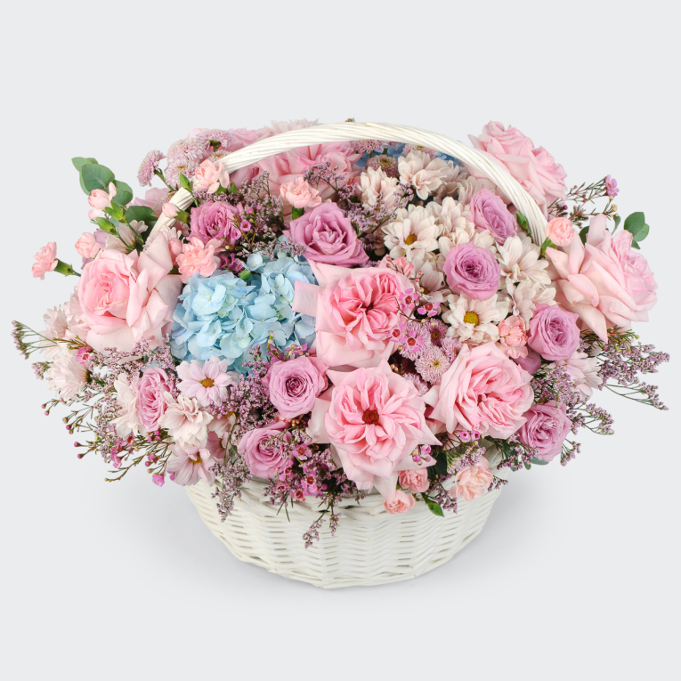 Букет в корзине Трепетное сердце