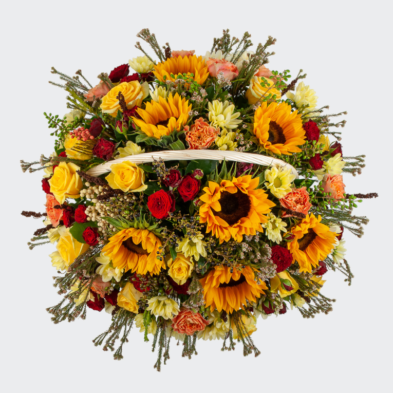 Букет в корзине Тепло души