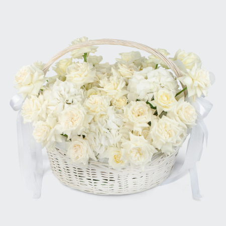 Композиция в корзине Тайна Снежной королевы