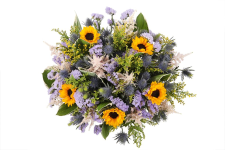 Букет с подсолнухами Полевой роман