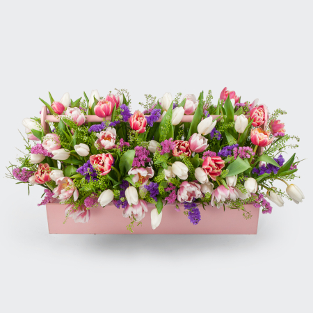 Букет в кашпо Звонкая капель