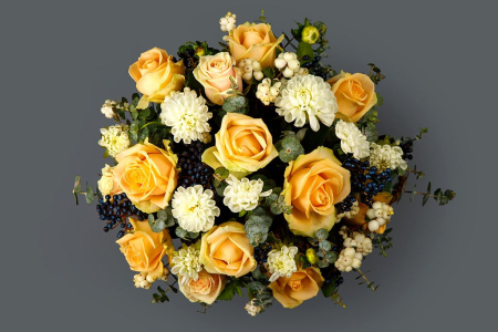 Букет в кашпо Золотое королевство