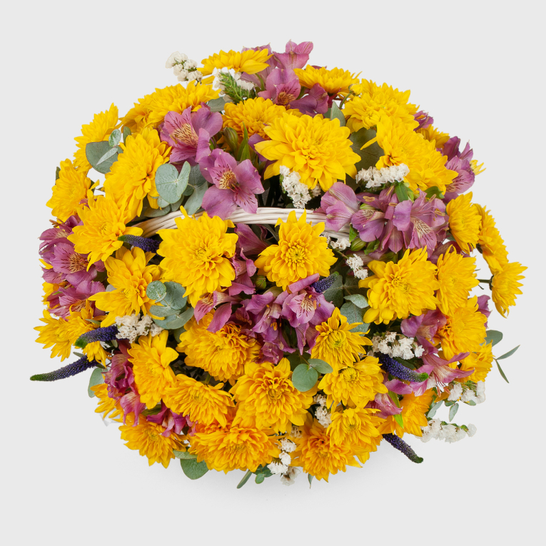 Букет в корзине Сердечный свет