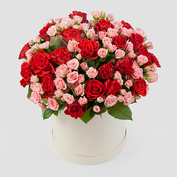 Букет в коробке Любовный напиток (51 роза)