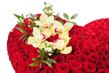 Букет Сердце из роз Премиум