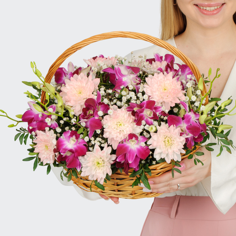 Букет в корзине Тропа славы