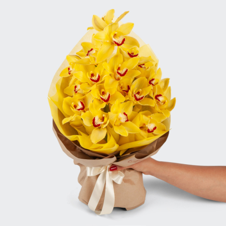 Букет из желтой орхидеи Тропиканка