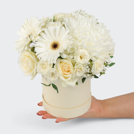 Букет в коробке Белое сияние