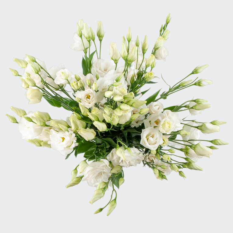 Букет белой эустомы Чувства Элен