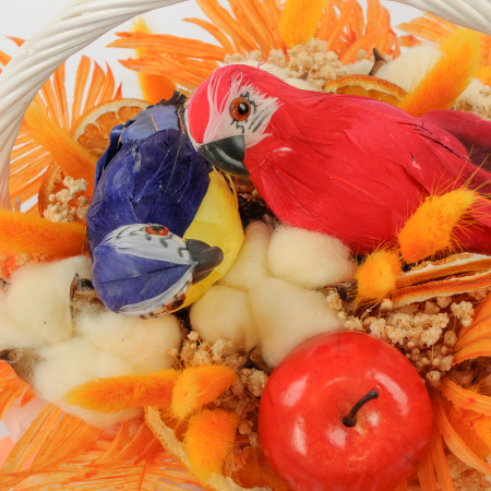 Букет в корзине Важная птица