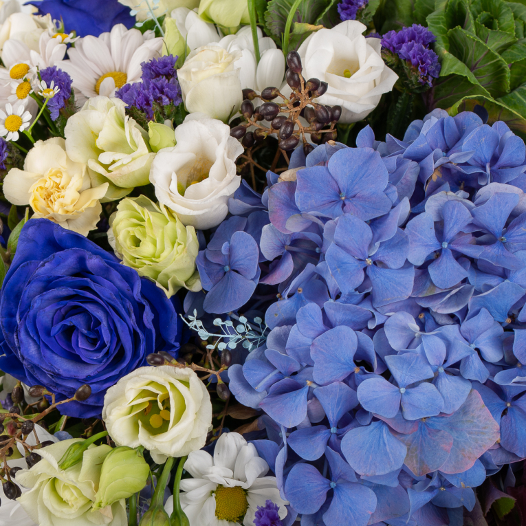 Букет в коробке Глаза цвета неба