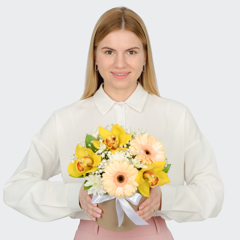 Букет в коробке Вдохновение любви