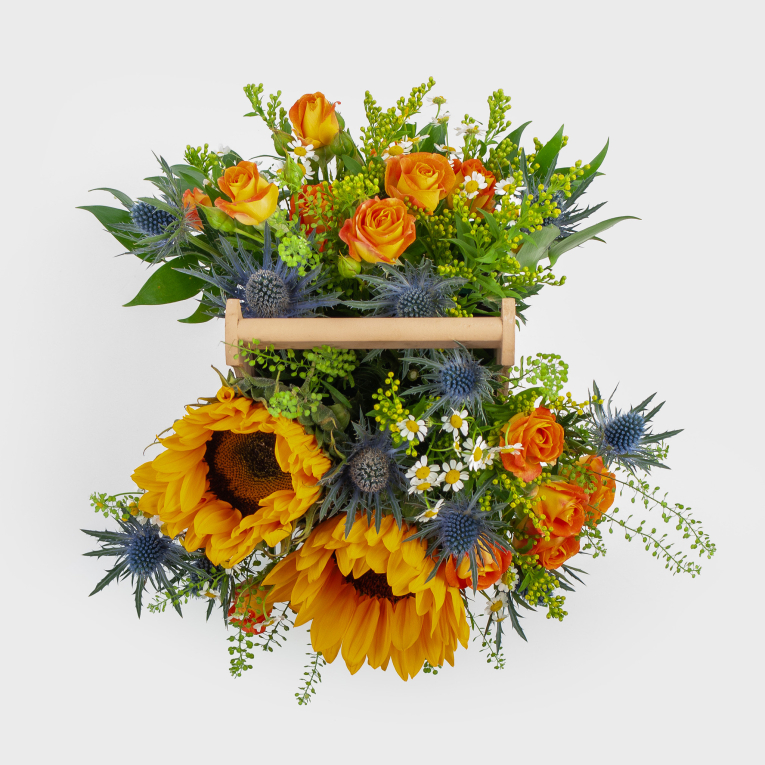 Букет в кашпо Солнечное утро