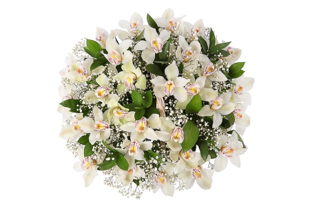 Букет с орхидеями Симфония в корзине