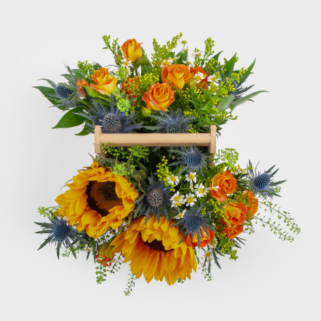 Букет в кашпо Солнечное утро