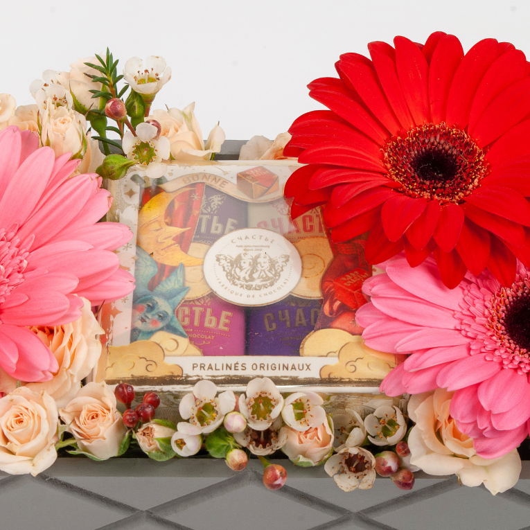 Композиция в кашпо Сладкое послание