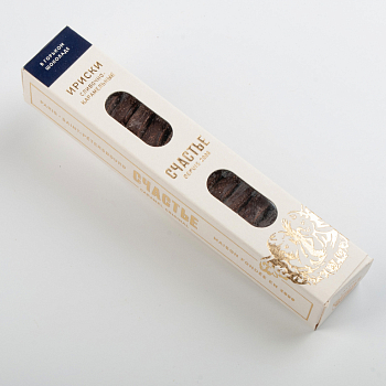 Оригинальные ириски в горьком шоколаде и пряной обсыпке «Счастье» (75 г)