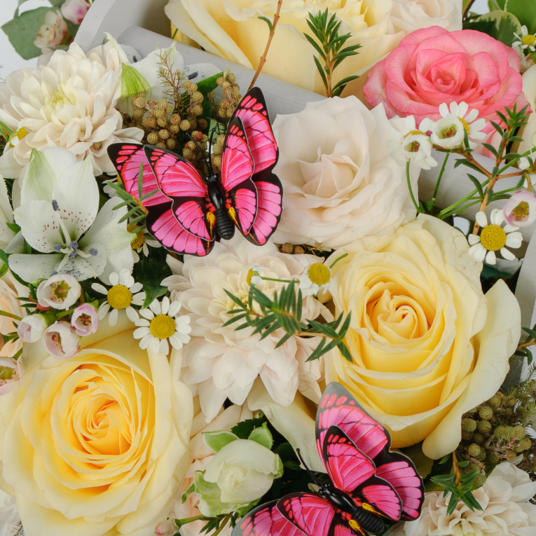 Букет в ящике Легкие крылышки
