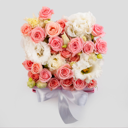 Розы в коробке Восход любви