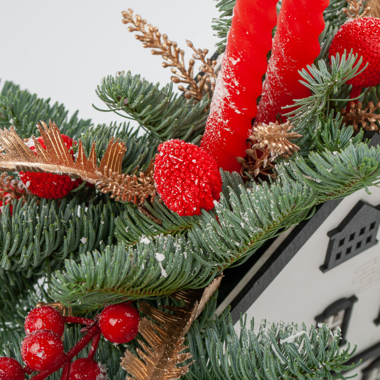 Композиция в кашпо Зимний уют