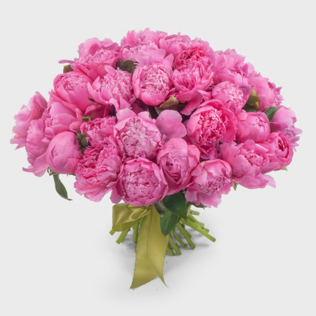 Букет 35 пионов Малиновый рай