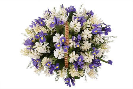 Букет с гиацинтами Три метра над уровнем неба в корзине