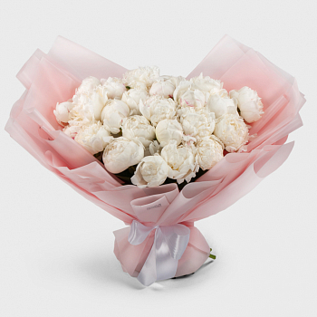 Букет из 25 пионов Искренний дар