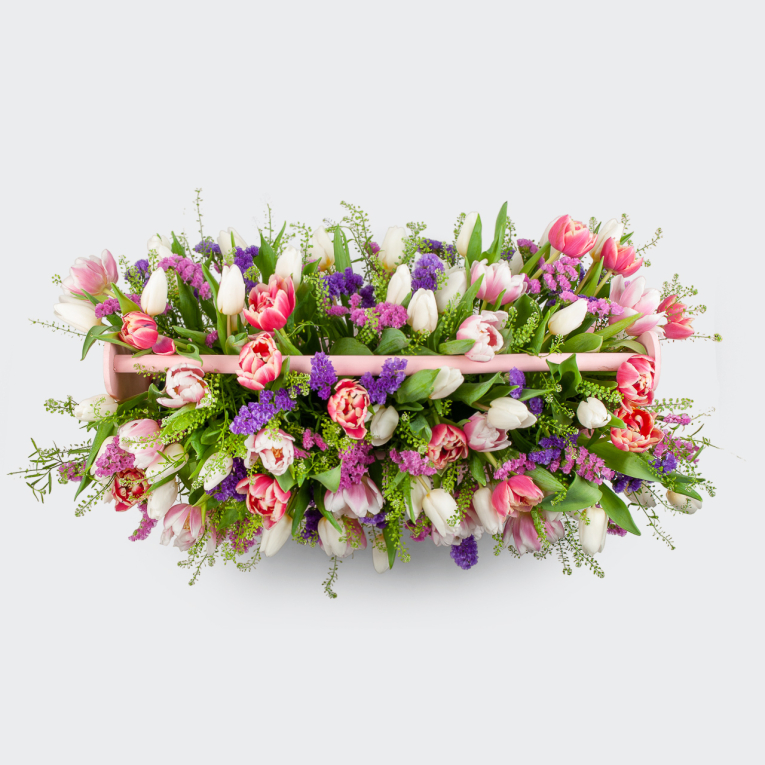 Букет в кашпо Звонкая капель