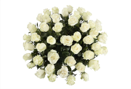 Букет 51 роза Мондиаль в корзине