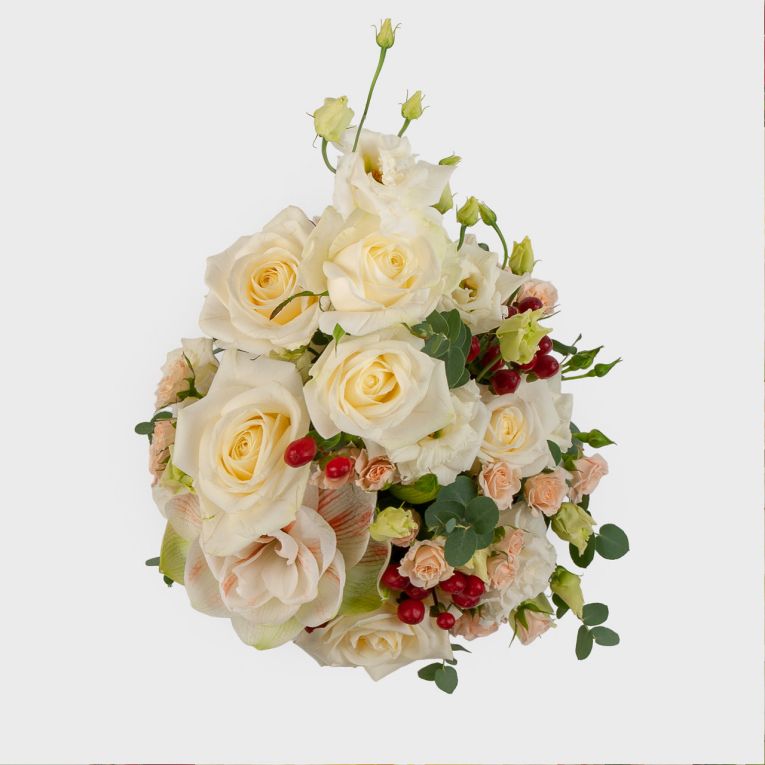 Букет в кашпо Светлая мечта