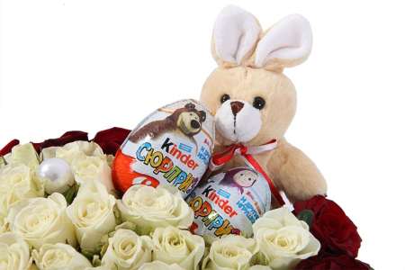 Букет Жемчужины любви (с игрушкой)