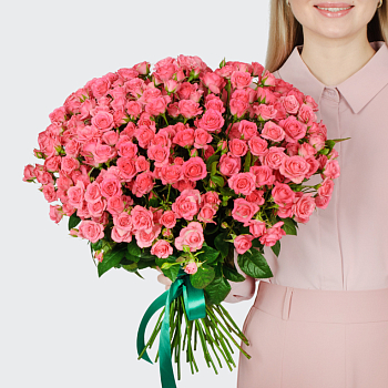 Букет 35 кустовых роз Лидия (50 см) Букет 35 кустовых роз Лидия (50 см)
