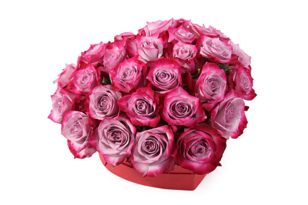 Композиция Оттенки любви в коробке-сердце (мини)