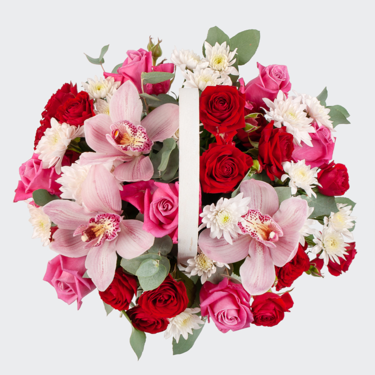 Букет в корзинке Светлая бухта