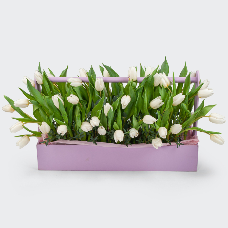 Букет в кашпо Весенняя клумба