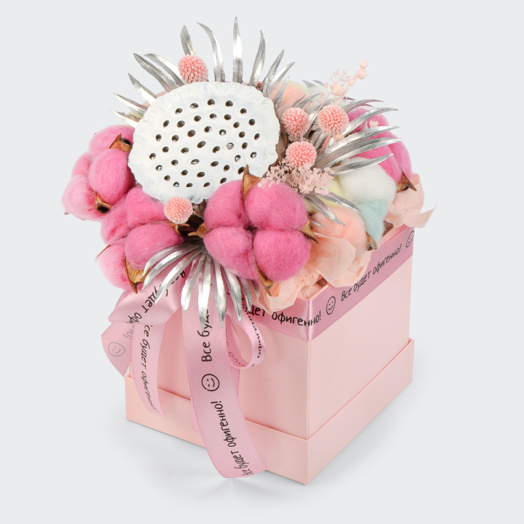 Цветы в коробке Облачный микс