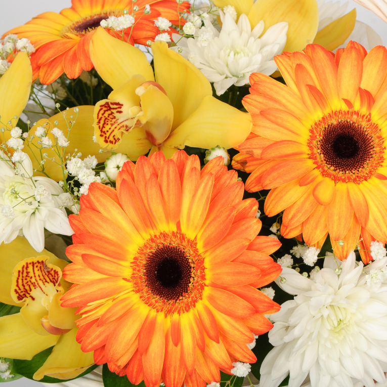 Букет в корзине Тропический коктейль