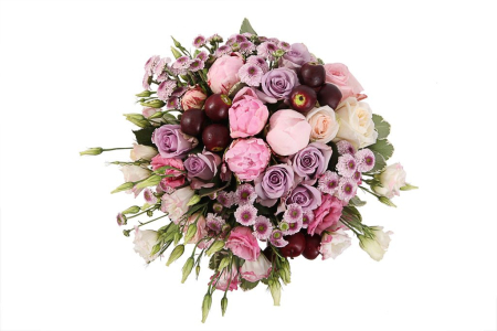 Букет Подарок для белоснежки в шляпной коробке