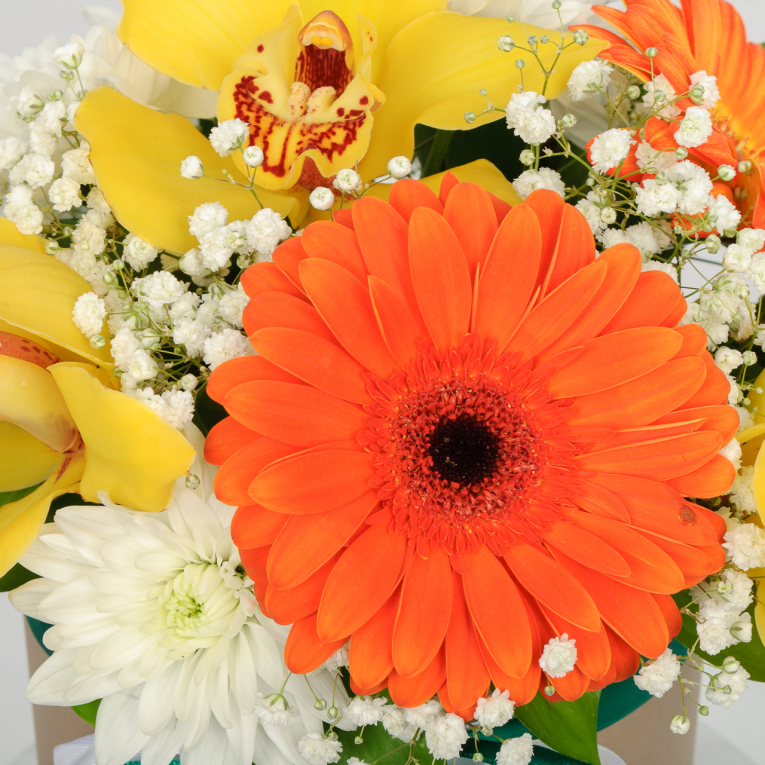 Букет в коробке История о нас