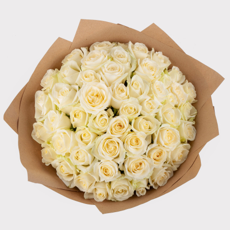 Букет из 51 розы в крафте Мелодия любви