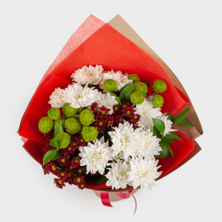 Букет из хризантем Осеннее очарование