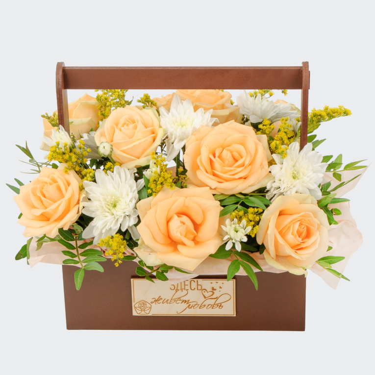Букет в ящике Нежность
