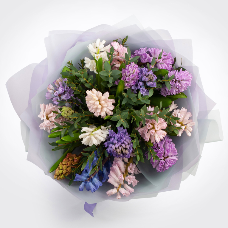 Букет гиацинтов Рассвет на озере