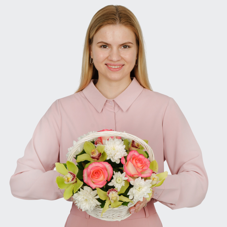 Букет в корзине Сладкий мираж