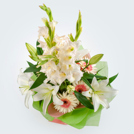 Букет с гладиолусами Светлые помыслы