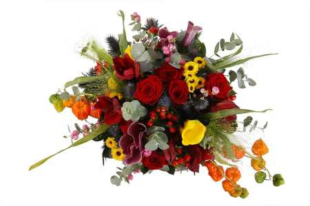 Композиция Леди тыквенная голова